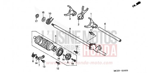 SCHALTTROMMEL CB900F5 de 2005