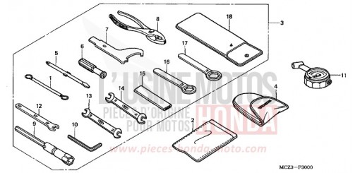 WERKZEUGE CB900F7 de 2007
