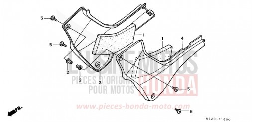SEITENABDECKUNG CB600F1 de 2001