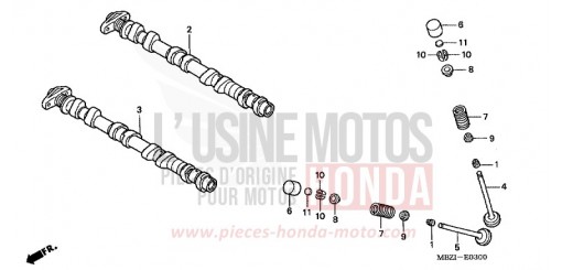 NOCKENWELLE/VENTIL CB600F2 de 2002