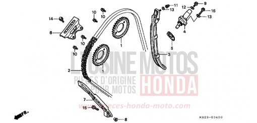 NOCKENWELLENKETTE/SPANNVORRICHTUNG CB600FY de 2000