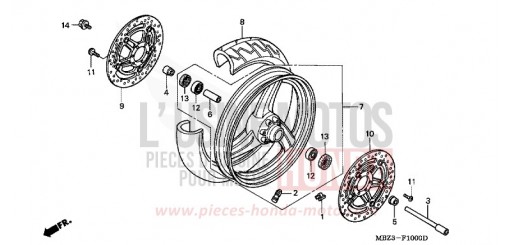 VORDERRAD CB600FY de 2000