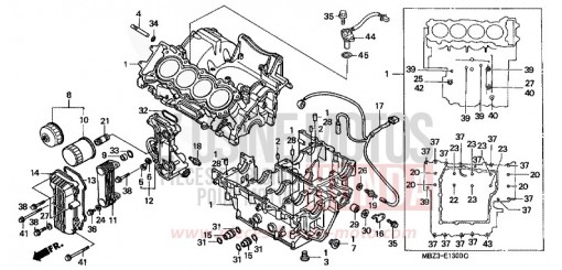 KURBELGEHAEUSE CB600FY de 2000