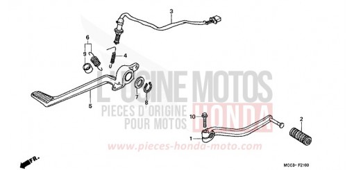 BREMSPEDAL/SCHALTPEDAL CB1100SF1 de 2001