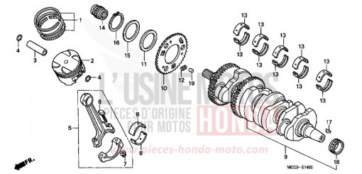 KURBELWELLE/KOLBEN CB1100SF1 de 2001