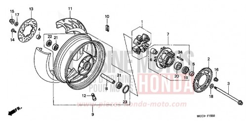 HINTERRAD CB1100SFY de 2000