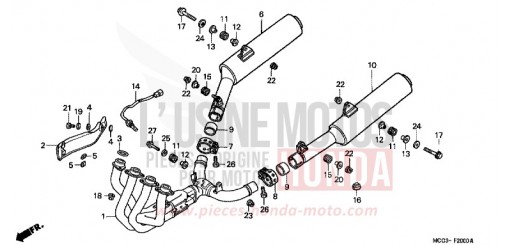 ABGAS-SCHALLDAEMPFER CB1100SFY de 2000