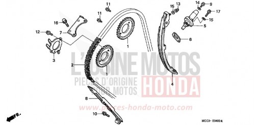 NOCKENWELLENKETTE/SPANNVORRICHTUNG CB1100SFY de 2000