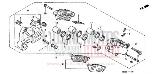 HINTERRAD-BREMSSATTEL CB1100SFY de 2000