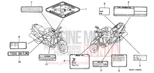 WARNETIKETT CB1100SFY de 2000
