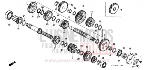 GETRIEBE XL125SB de 1981