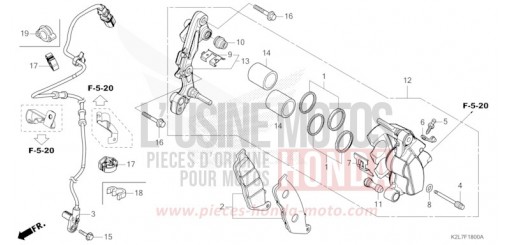 VORDERRAD-BREMSSATTEL ADV350AS de 2025