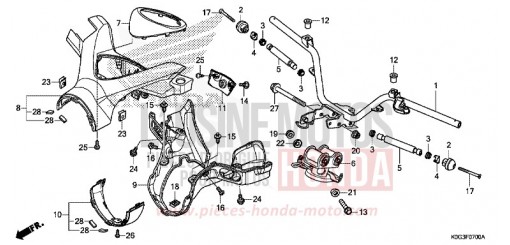 ROHRGRIFF/GRIFFABDECKUNG C125AK de 2019