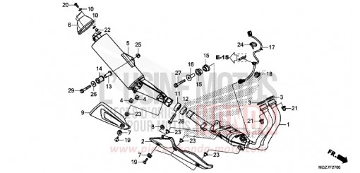 ABGAS-SCHALLDAEMPFER CB500XAD de 2013