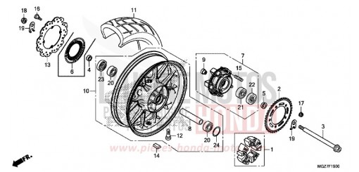 HINTERRAD CB500XAD de 2013