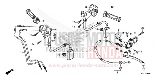 HEBELGRIFF/SCHALTER/KABEL CB500XAD de 2013