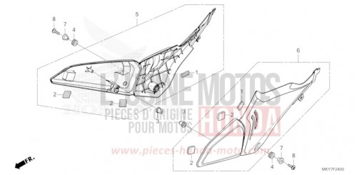 SEITENABDECKUNG CB650RACT de 2026