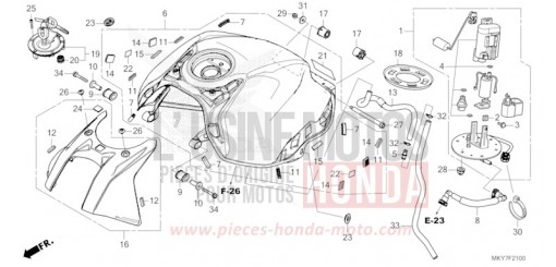 KRAFTSTOFFTANK CB650RAT de 2026