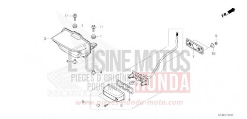 HECKLEUCHTE/KENNZEICHENBELEUCHTUNG CB750ACT de 2026