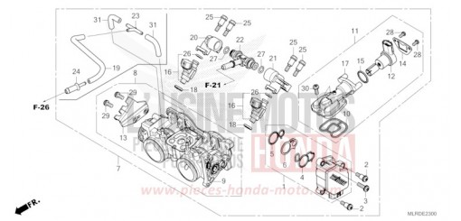 DROSSELKLAPPENGEHAEUSE CB500XAR de 2024