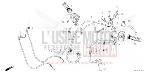 HEBELGRIFF/SCHALTER/KABEL CB500XAR de 2024