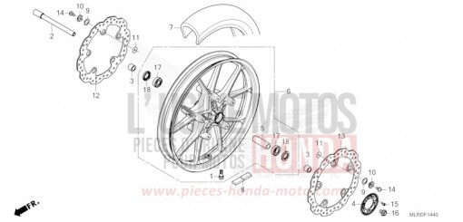 VORDERRAD CB500XAR de 2025