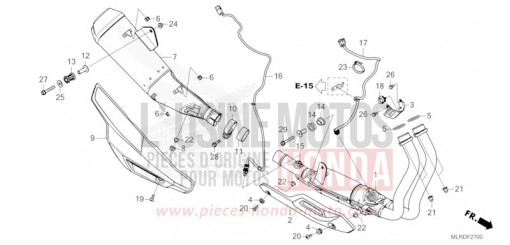 ABGAS-SCHALLDAEMPFER CB500XAR de 2025