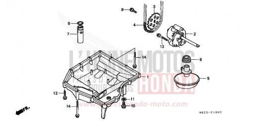 OELWANNE/OELPUMPE CB600F2Y de 2000