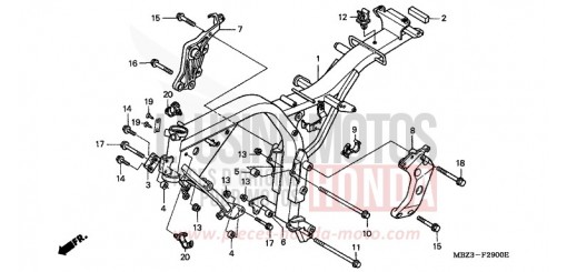 RAHMENKOERPER CB600F2Y de 2000