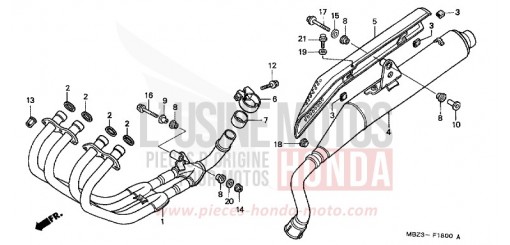 ABGAS-SCHALLDAEMPFER CB600F2Y de 2000