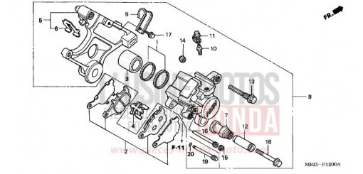 HINTERRAD-BREMSSATTEL CB600F5 de 2005