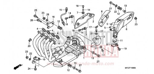 ABGAS-SCHALLDAEMPFER CB600F7 de 2007