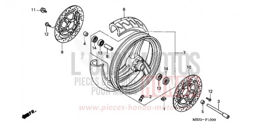 VORDERRAD CB600F22 de 2002