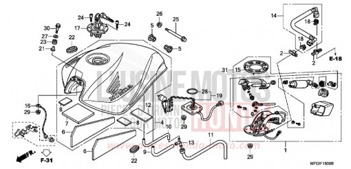 KRAFTSTOFFTANK CB600FA de 2010