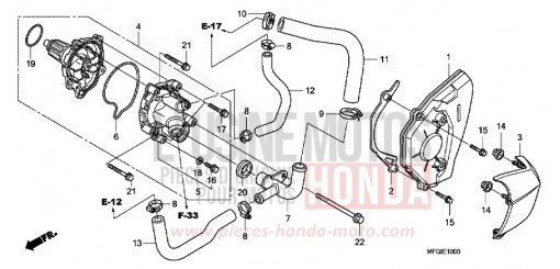 WASSERPUMPE CB600FA de 2010