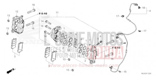 VORDERRAD-BREMSSATTEL CRF1100DR de 2024