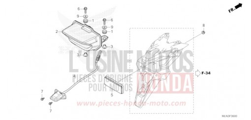 HECKLEUCHTE/KENNZEICHENBELEUCHTUNG CRF1100DR de 2024