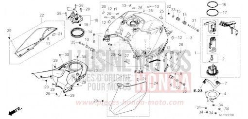 KRAFTSTOFFTANK/KRAFTSTOFFPUMPE CB1000GTT de 2026