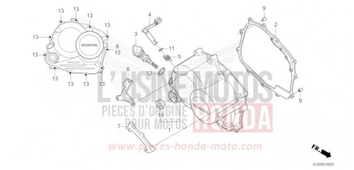KURBELGEHAEUSEABDECKUNG CRF125FBS de 2025