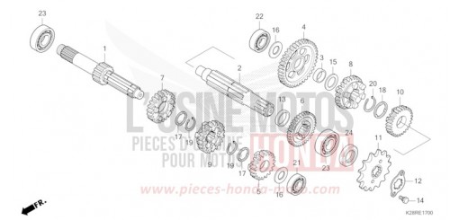 GETRIEBE CRF125FBS de 2025