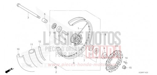 VORDERRAD CRF125FBS de 2025
