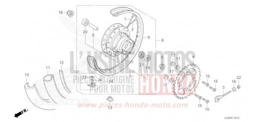 HINTERRAD CRF125FBS de 2025