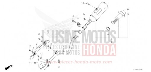 ABGAS-SCHALLDAEMPFER CRF125FBS de 2025