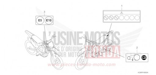 WARNETIKETT CRF125FBS de 2025