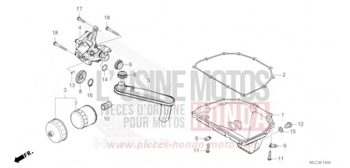 OELWANNE/OELPUMPE XL750S de 2025