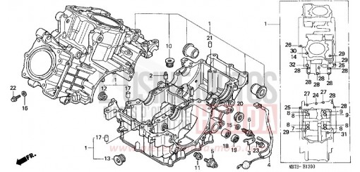 KURBELGEHAEUSE XL1000V1 de 2001