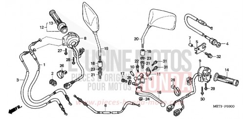 HEBELGRIFF/SCHALTER/KABEL CBF500A4 de 2004