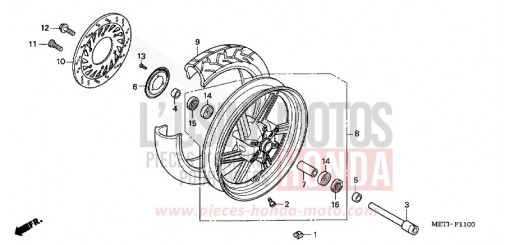 VORDERRAD CBF500A4 de 2004