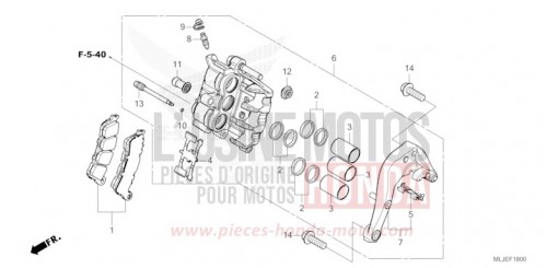 HINTERRAD-BREMSSATTEL GL1800BDR de 2024