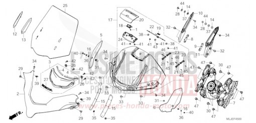 WINDSCHUTZSCHEIBE GL1800BDR de 2024